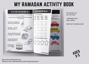 Printable Ramadan Activity Book, Ages 3-5