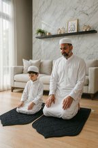 Kids Luxury Padded Anti Slip Moroccan Prayer Mat – Soft Islamic Rug with Carrying Case