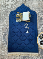 Kids Luxury Padded Anti Slip Moroccan Prayer Mat – Soft Islamic Rug with Carrying Case