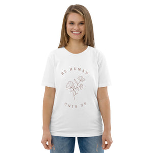 Women's 'Be Human, Be Kind' Floral T-Shirt